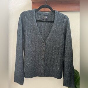 Women’s Abercrombie & Fitch Blue Button-Up Sweater/Cardigan